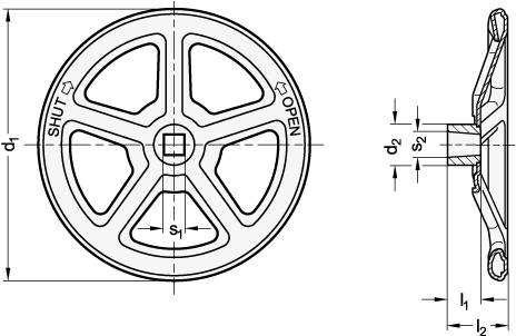 HANDRAD AUS STAHLBLECH, SCHWARZ
