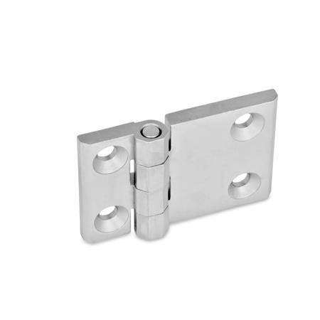 Scharnier 63 x 50 mm, Form A 2x2 Bohrungen für Senkschrauben