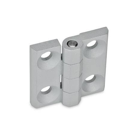 Scharnier 60 x 60 mm, 2x2 Bohrungen für Senkschrauben, Zink-