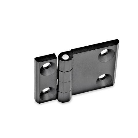 Scharnier 63 x 50 mm,m. verlängertem Flügeln,2x2 Bohrungen f