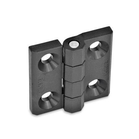 SCHARNIER, 2x2 BOHRUNGEN (SENKSCHRAUBE)