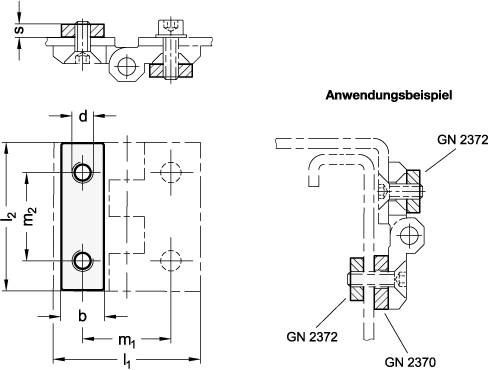 Edelstahl-Gewindeplatten 50 mm, matt
