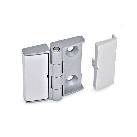 Scharnier 42 x 42, Form NJ - nicht justierbar, silber, RAL 9