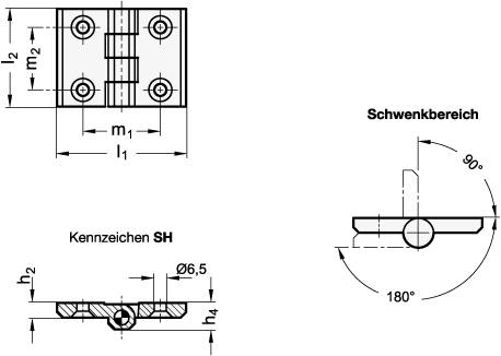 SCHARNIER OHNE SICHERHEITSSCHALTER