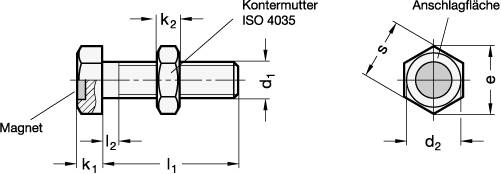 ANSCHLAGSCHRAUBE MIT HALTEMAGNET