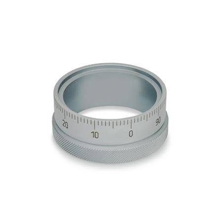 TEILRING MIT STANDARD-SKALA, MATTVERCHROMT