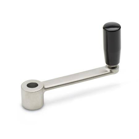EDELSTAHL-KURBEL MIT DREHB. ZYLINDERGRIFF