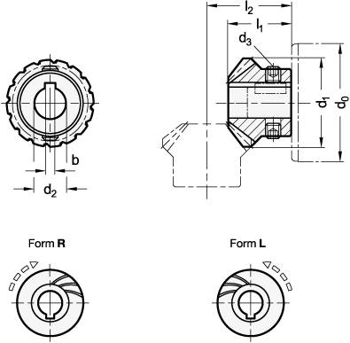 KEGELRAD-SATZ STAHL, LINKSSTEIGEND/RECHTSSTEIGEND