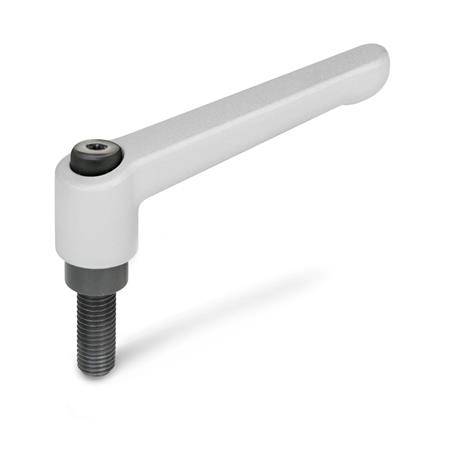 VERSTELLB.KLEMMHEBEL, M.SCHRAUBE, SILBER