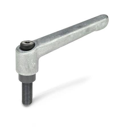 VERST.KLEMMHEBEL M.SCHRAUBE, UNLACKIERT
