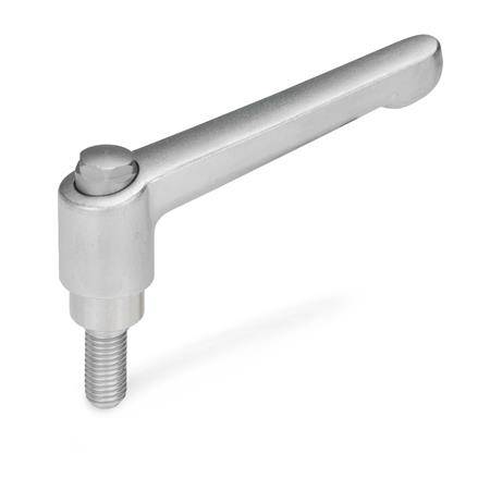 VERSTELLBARER EDELSTAHL-KLEMMHEBEL