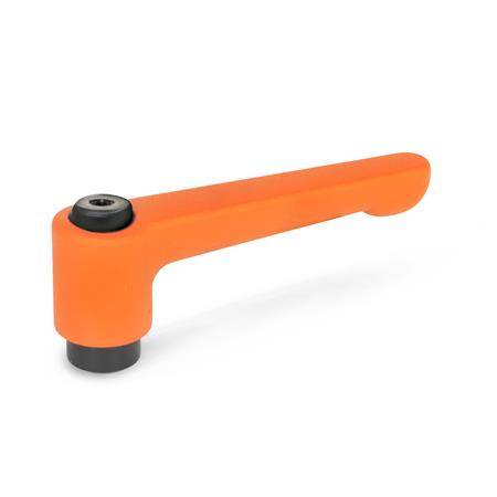 VERST.KLEMMHEBEL, GERADE AUSF., ORANGE