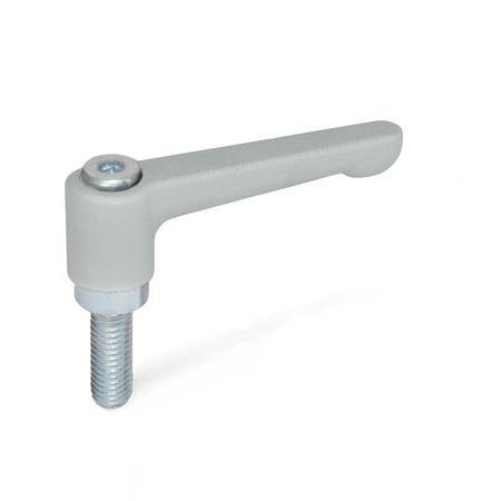 VERST.KLEMMHEBEL, GERADE AUSFÜHRUNG, SILBER