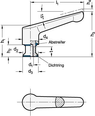 KLEMMHEBEL, HNBR, HYGIENIC DESIGN