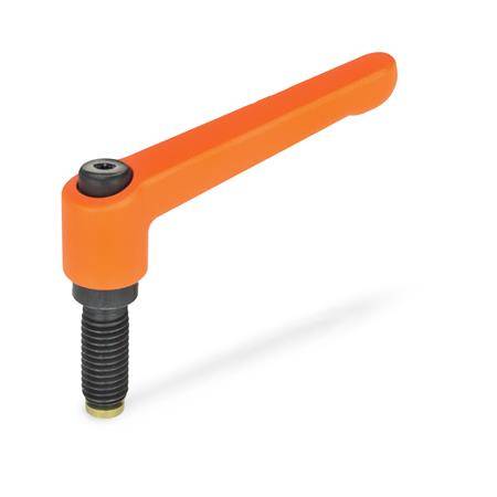 VERSTELLBARER KLEMMHEBEL, SCHRAUBE MIT MS-ZAPFEN