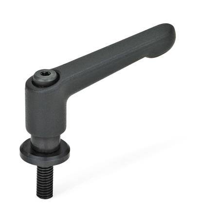 VERST. KLEMMHEBEL MIT SCHEIBE, SCHWARZ