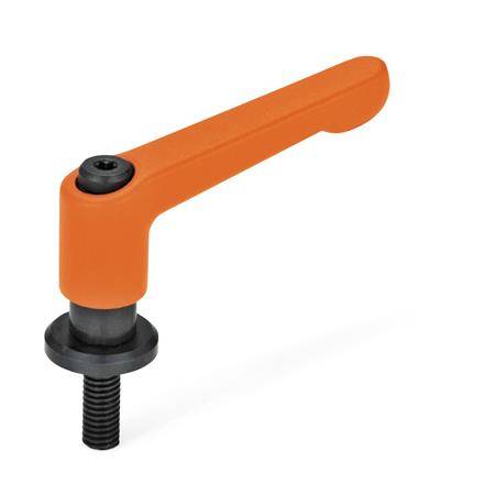 VERST. KLEMMHEBEL MIT SCHEIBE, ORANGE