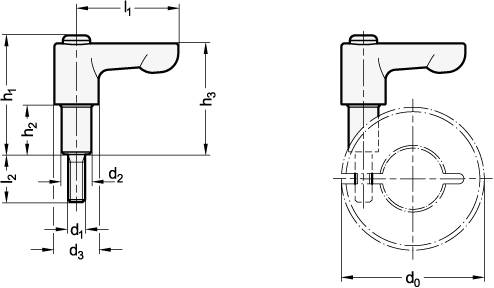 VERSTELLBARER KLEMMHEBEL FÜR STELLRING