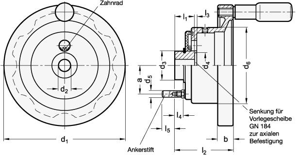 SCHEIBENHANDRAD FÜR GN 000.9, KOMPLETT