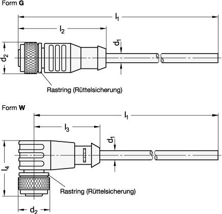 ANSCHLUSSLEITUNG, 5-POLIG