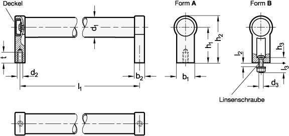 ROHRGRIFF, GERADE, SCHWARZ KU-BESCHICHT.