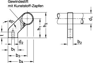 FUßTEIL, SILBERN (ZUR BEFEST. VON LANGEN ROHREN)