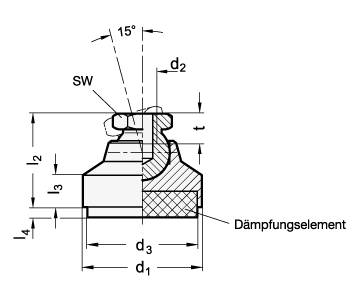 GELENKFUSS,INNENGEW.,SCHWINGUNGSDÄMPFEND