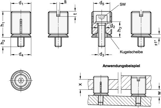 NIVELLIERELEMENT, EDELSTAHL