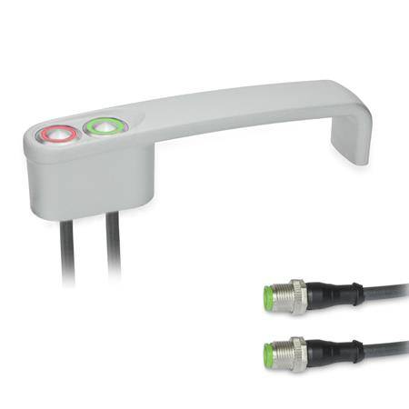BÜGELGRIFF MIT SCHALTER, SILBER