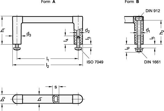 GERÄTEGRIFF, ALU-PROFIL ELOXIERT
