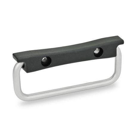 EDELSTAHL-KLAPPGRIFF, SCHWARZ KU-BESCHICHTET