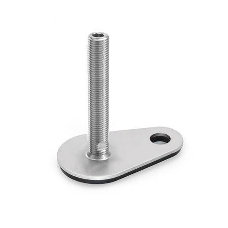 EDELSTAHL-STELLFUß MIT BEFESTIGUNGSLASCHE
