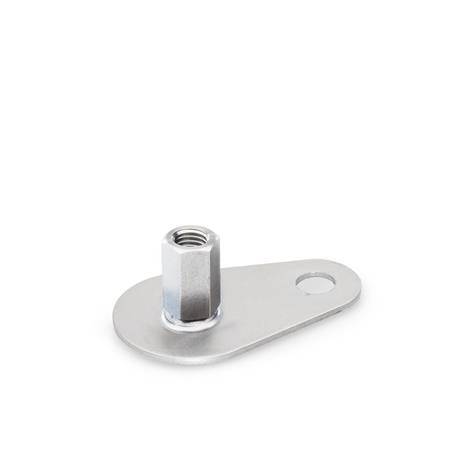 EDELSTAHL-STELLFUß MIT BEFESTIGUNGSLASCHE