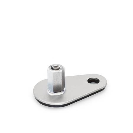 EDELSTAHL-STELLFUß MIT BEFESTIGUNGSLASCHE