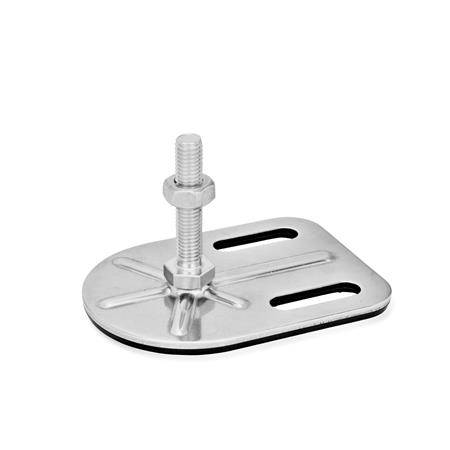 EDELSTAHL-STELLFUß MIT BEFESTIGUNGSLASCHE
