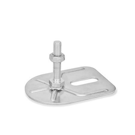 EDELSTAHL-STELLFUß MIT BEFESTIGUNGSLASCHE