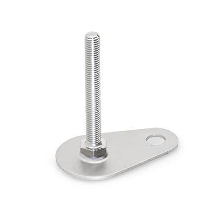 EDELSTAHL-STELLFUß MIT BEFESTIGUNGSLASCHE