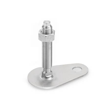EDELSTAHL-STELLFUß MIT BEFESTIGUNGSLASCHE