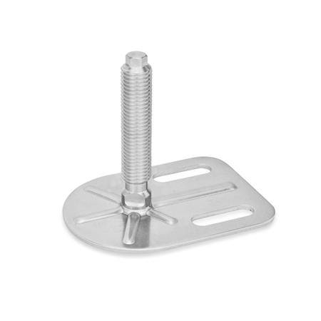 EDELSTAHL-STELLFUß MIT BEFESTIGUNGSLASCHE