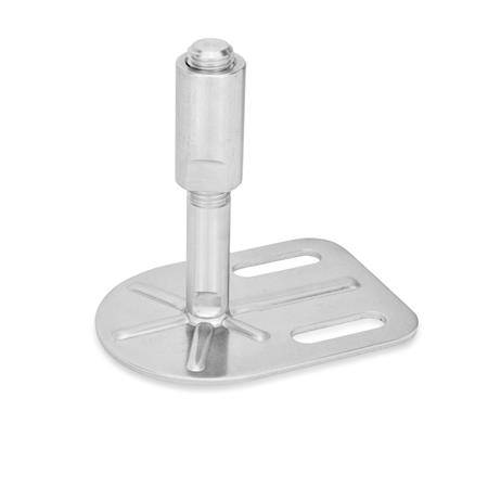 EDELSTAHL-STELLFUß MIT BEFESTIGUNGSLASCHE