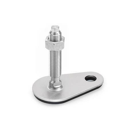EDELSTAHL-STELLFUß MIT BEFESTIGUNGSLASCHE