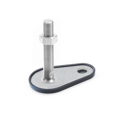 EDELSTAHL-STELLFUß MIT BEFESTIGUNGSLASCHE
