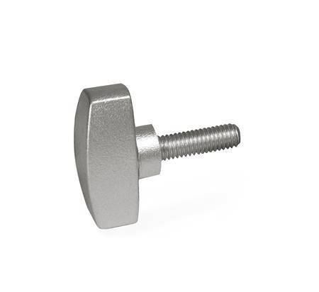 Flügelschraube 26, M5 x 16, matt gestrahlt, Edelstahl A4, 1.