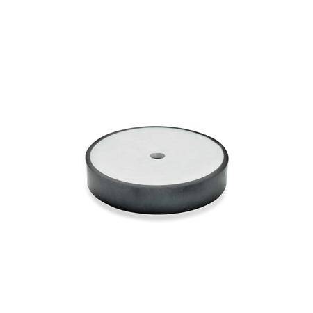 Distanz- und Fußscheibe 64 x 26 x 6 mm, Form A, mit Gummifau