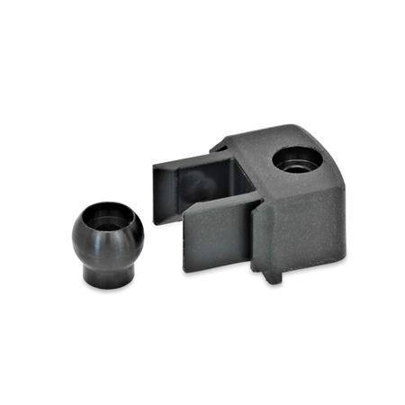 Kugelschnäpper 28 mm breit, 14 mm Durchmesser, Kunststoff sc