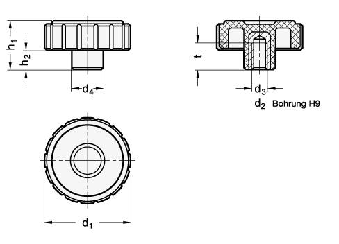 SOFTLINE-RÄNDELGRIFF, SCHWARZ