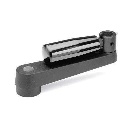 Umleggriff-Handkurbeln 100, Vierkant V12, Aluminium
