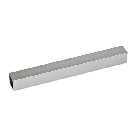 ALUMINIUM-HALTEROHR OHNE SKALA, QUADRAT., ELOXIERT