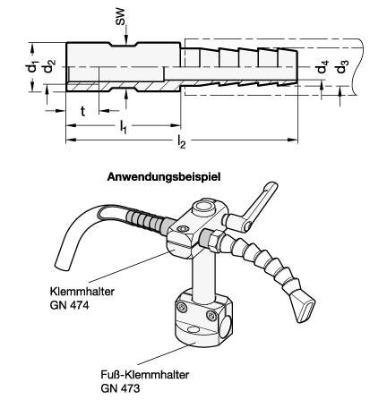 EDELSTAHL-SCHLAUCHADAPTER
