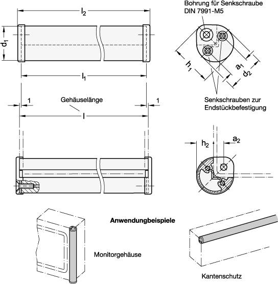KANTENGRIFF, SCHWARZ BESCHICHTET